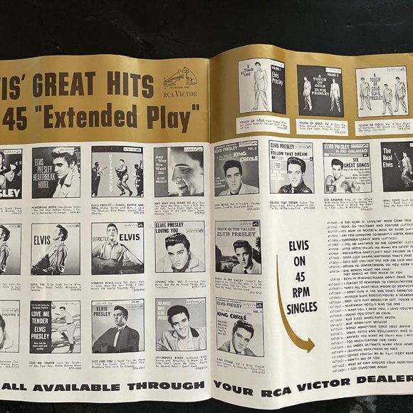 Elvis Presley Golden Hits Folio-1963-Elvis Presley Includes Giant Size Pin-Up - Picture 6 of 12